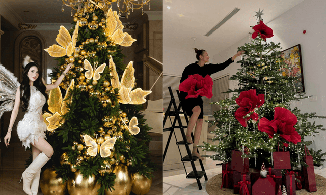Nhà giàu chơi Noel kiểu gì? Lộ diện cây thông của 1 phú bà 