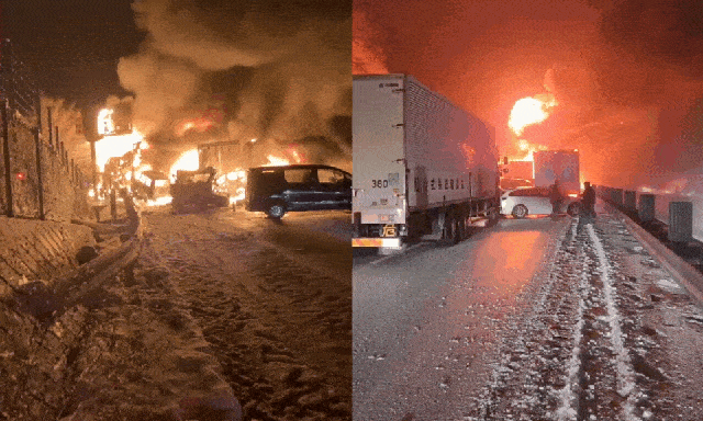 Tai nạn liên hoàn 50 xe trên cao tốc Nhật Bản giữa đêm bão tuyết, 17 xe cháy rụi, ít nhất 27 người thương vong