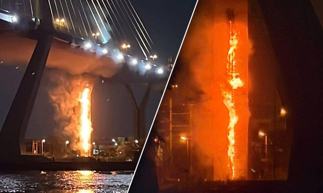 Bàng hoàng cảnh tượng trụ cầu cháy như đuốc giữa Bangkok, Thái Lan