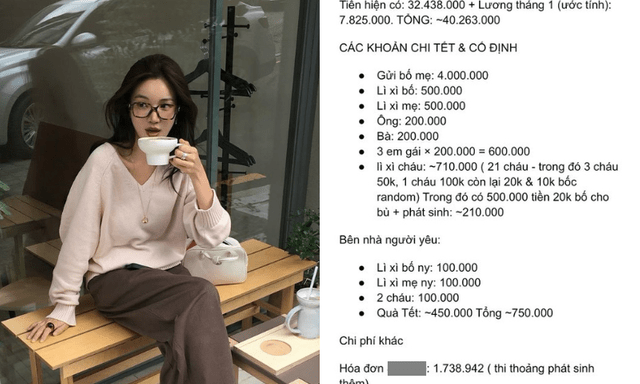 Cầm 40 triệu, sắm Tết xong còn dư hơn 31 triệu: Cô gái 23 tuổi khiến tất cả sững người!
