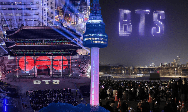 Seoul phủ tím: Cổng thành Sungnyemun, tháp Namsan, hàng nghìn drone trên sông Hàn và hơn thế nữa!