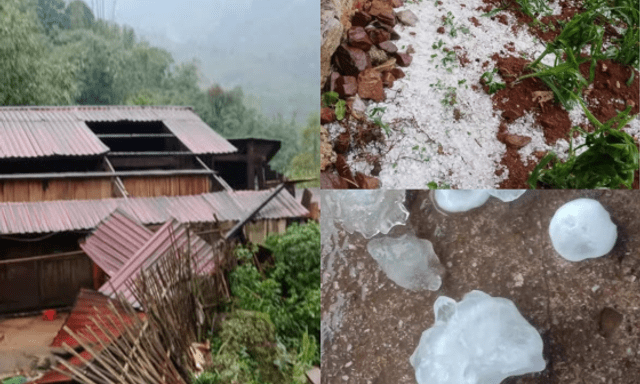 Dông lốc, mưa đá khiến 7 ngôi nhà sập đổ hoàn toàn, hơn 4000 căn nhà, trường học, nhà văn hóa tốc mái 