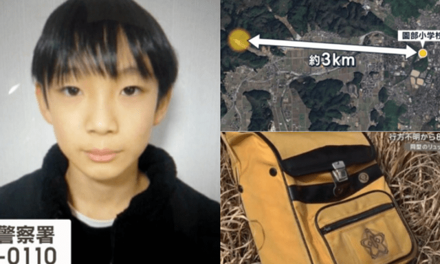 Cả Nhật Bản bàng hoàng trước vụ mất tích bí ẩn của cậu bé lớp 5: Chiếc ba lô xuất hiện ở nơi không thể giái thích