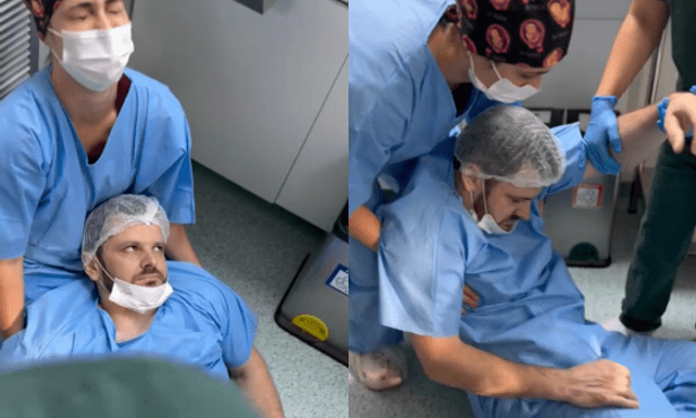 Có mặt ở phòng mổ để động viên vợ, người đàn ông bất ngờ ngất lịm khi thấy cảnh vợ sinh con