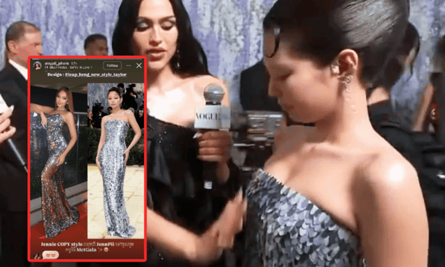 Tới lượt Jennie bị Hoa hậu tố ăn cắp phong cách đi Met Gala
