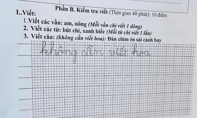 Phụ huynh khoe bài tập của con học lớp 1, dân mạng đọc xong chỉ biết ôm bụng cười: 