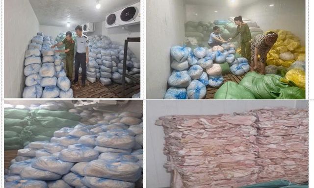 Thanh Hóa thu giữ 2 kho hàng chứa 14 tấn bì lợn, tổng giá trị hơn 400 triệu đồng