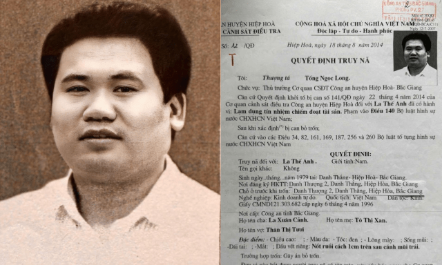 Ai thấy La Thế Anh ở đâu, trình báo ngay theo số 02043.854.666