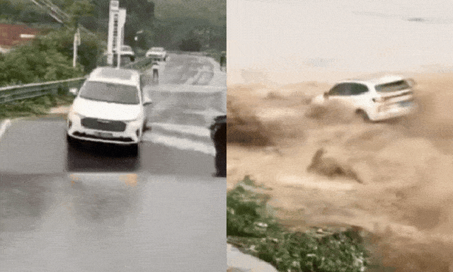 Kinh hoàng khoảnh khắc cầu gãy sập, ô tô bị 