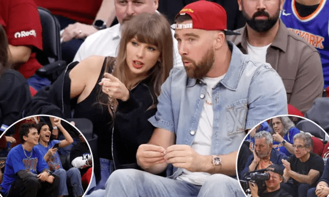 Taylor Swift cùng chồng đi xem bóng rổ thôi mà biến chiếc ghế thành 