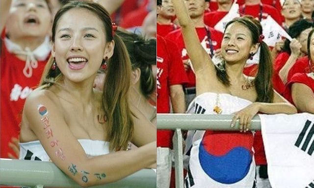 Ảnh Lee Hyori cổ vũ đội tuyển Hàn Quốc hot trở lại: Đúng là 