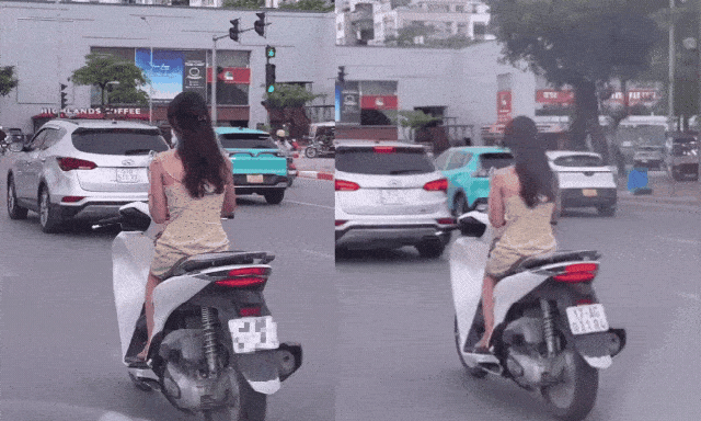 Cô gái SN 2002 vừa lái xe máy vừa cắm mặt vào điện thoại giữa phố Hà Nội: Cái kết sau 