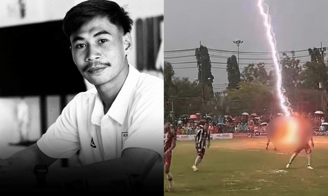 Cầu thủ Thái Lan tử vong sau khi bị sét đánh giữa trận đấu