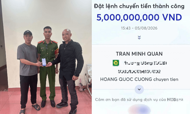 Nam thanh niên SN 2001 nhận 12 lần chuyển khoản tổng 5 tỷ đồng lúc 16h chiều: Công an hỗ trợ hoàn trả cho người gửi