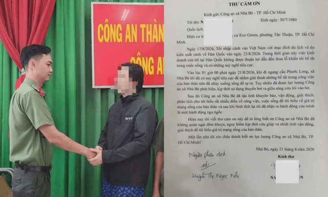 Công an TP.HCM kịp thời cứu người đàn ông Hàn Quốc nhảy sông lúc rạng sáng
