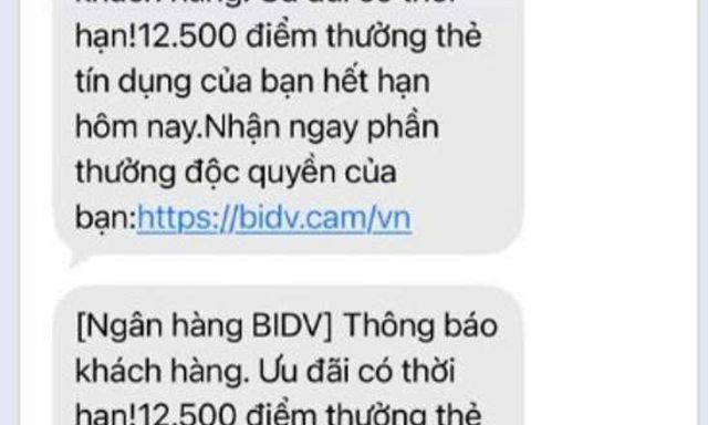 Công an phát thông báo đến những ai nhận được tin nhắn SMS gửi từ ngân hàng với nội dung sau