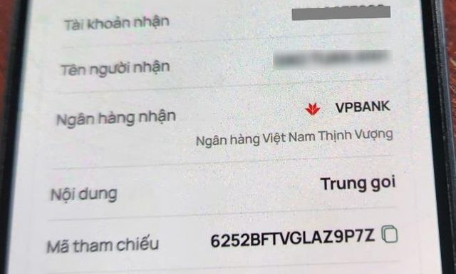 Công an xác minh giao dịch chuyển 25.000.000 đồng đ với nội dung 