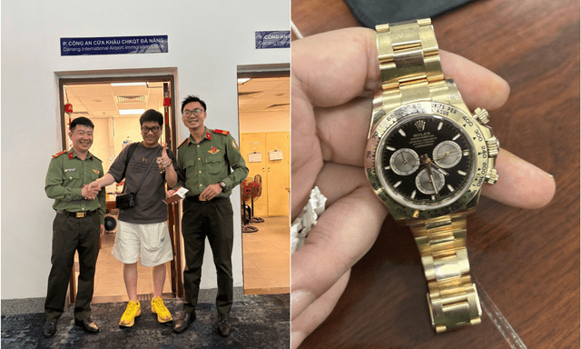 Công an xác minh chiếc đồng hồ Rolex trị giá hơn 1,6 tỷ đồng nằm tại khu vực soi chiếu Cảng hàng không quốc tế Đà Nẵng