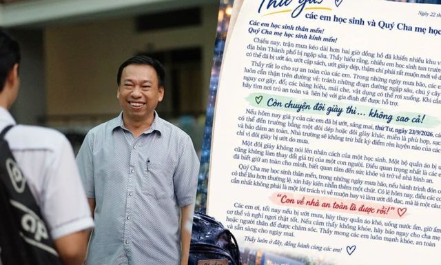 Thầy hiệu trưởng TP.HCM kể chuyện ngồi viết thư cho học sinh lúc tối muộn chỉ vì lo một đôi giày ướt
