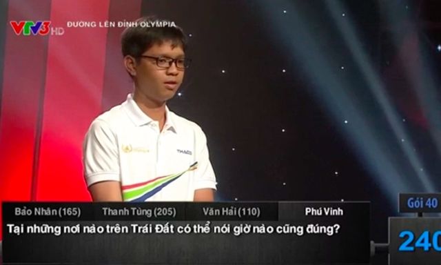 Câu trả lời từng được chấp nhận ở chung kết Đường lên đỉnh Olympia năm 2005 nhưng lại không được chấp nhận năm 2017