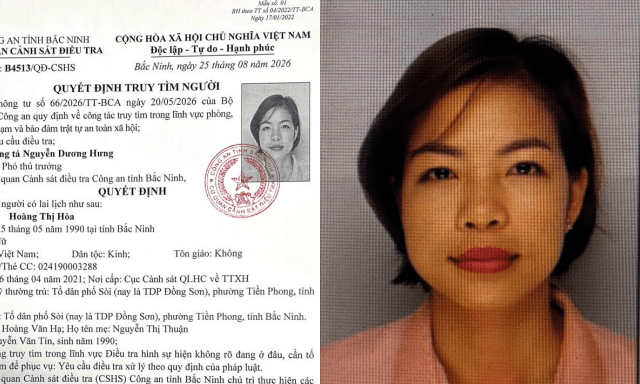 Ai biết Hoàng Thị Hòa (SN 1990) ở đâu, đề nghị liên hệ cơ quan công an
