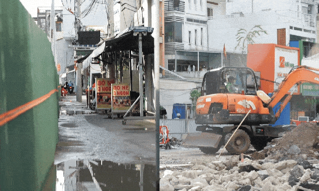 Mặt tiền bị tôn bịt kín, đường lớn hóa ngõ nhỏ: Quán xá TP.HCM xoay xở trong giai đoạn thi công metro số 2