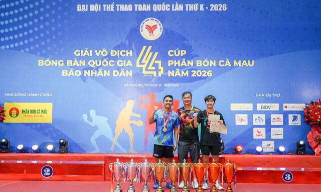 Bóng bàn CAND T&T đứng đầu toàn đoàn, nhận thưởng hơn 2,2 tỷ đồng
