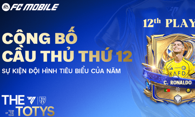 Đội hình TOTY 2026 của FC Mobile Việt Nam lộ diện, CR7 gây bất ngờ