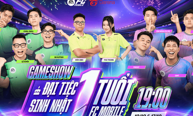 Gameshow sinh nhật 1 tuổi FC Mobile, quy tụ dàn creator khủng và bữa tiệc giải trí đặc biệt