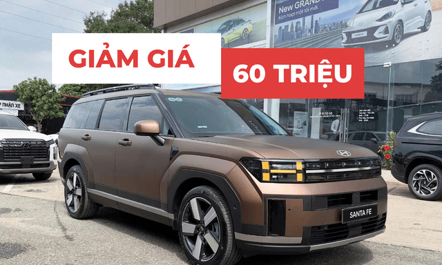 Hết ưu đãi 50% trước bạ, Hyundai Santa Fe được đại lý giảm 60 triệu đồng, giá thực tế chỉ nhỉnh 1 tỷ