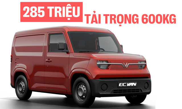 VinFast EC Van ra mắt Việt Nam: Giá từ 285 triệu đồng, động cơ ngang VF 3, chạy 150km/sạc, thùng hàng 2.600 lít, tải trọng trên 600kg