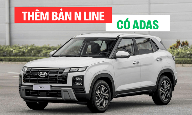 Lộ thông số Hyundai Creta 2025 sắp ra mắt Việt Nam: Thêm bản N Line, có ADAS, bổ sung lẫy chuyển số, động cơ giữ nguyên
