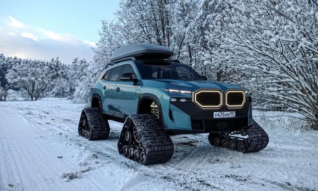 BMW XM hóa 'xe tăng' vượt tuyết: Bản độ dị biệt xóa tan hình ảnh bóng bẩy, dân chơi nhìn vào chỉ biết 'cạn lời'