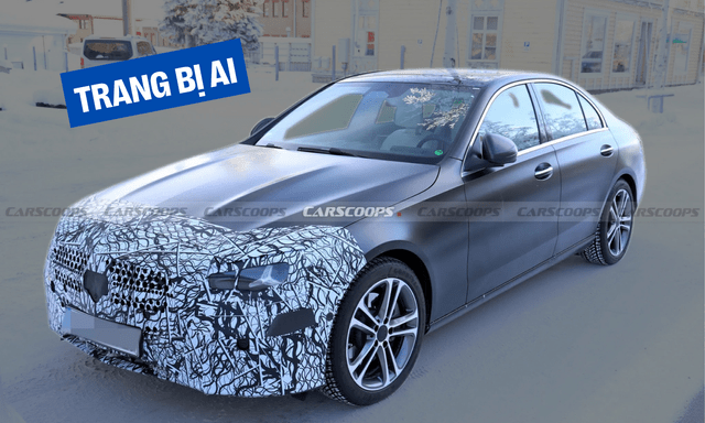 Mercedes-Benz C-Class mới lộ diện: Biểu tượng ngôi sao xuất hiện trên cả đèn chiếu sáng, có thể trang bị AI bên trong xe