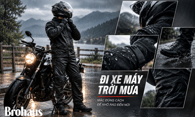 Mặc áo mưa vẫn ướt khi đi xe máy? Có thể bạn đã sai ở 4 chỗ này