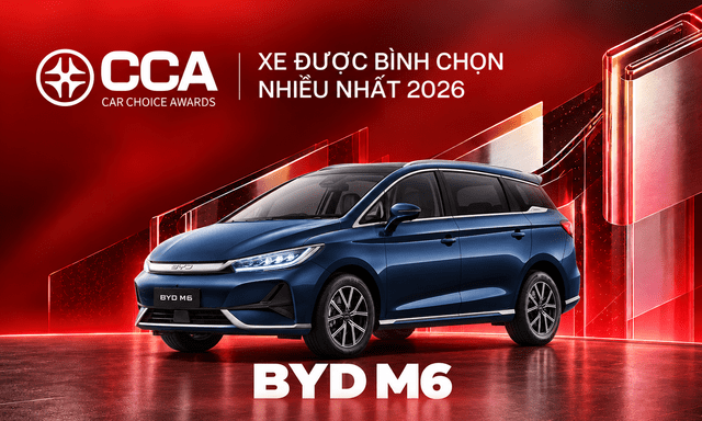 Vuột mất giải xe dịch vụ, BYD M6 vẫn ghi dấu ấn với giải ‘Xe được bình chọn nhiều nhất 2026’ tại CCA 2026