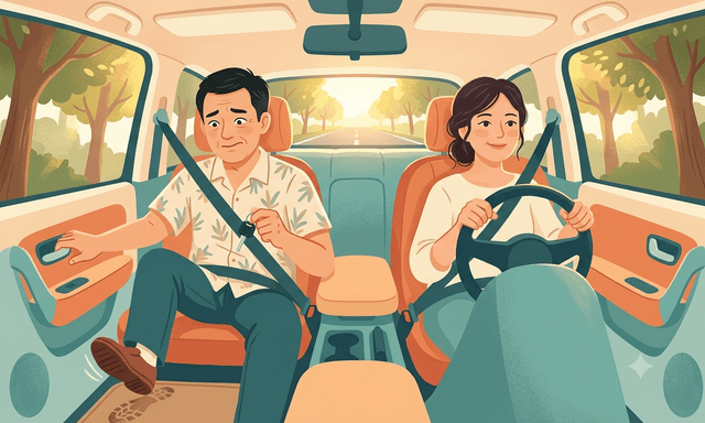 Lý do anh chồng nào cũng muốn cầm lái thay vợ (và bốn lý do chẳng ai tin)