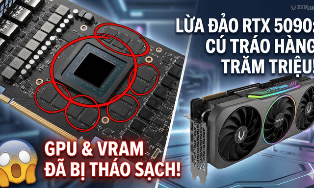 Cảnh báo thủ đoạn lừa đảo RTX 5090 mới nhất: Nhìn bên ngoài nguyên vẹn, bên trong chỉ còn 'vỏ không hồn 