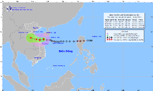 Tin mới nhất về thời điểm bão số 4 đổ bộ vào đất liền, chuyên gia cảnh báo những điểm rất nguy hiểm