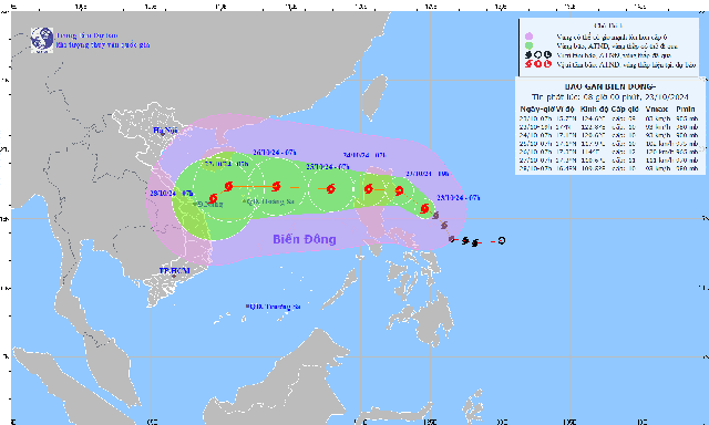 Tin mới nhất về cơn bão Trà Mi đang hướng thẳng vào nước ta, gây mưa rất to