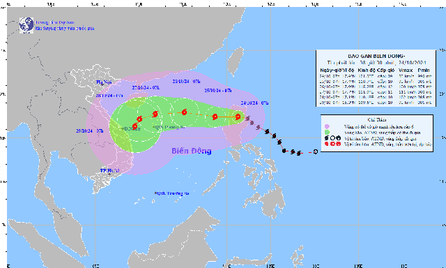 Bão Trà Mi đang di chuyển rất khó lường, có đổ bộ vào nước ta hay không?