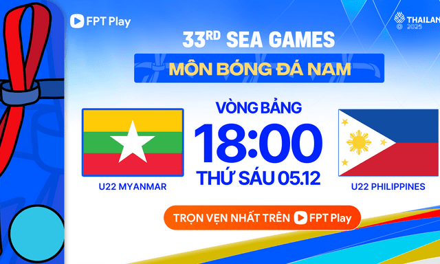 Xem TRỰC TIẾP bóng đá SEA Games 33: U22 Myanmar vs U22 Philippines