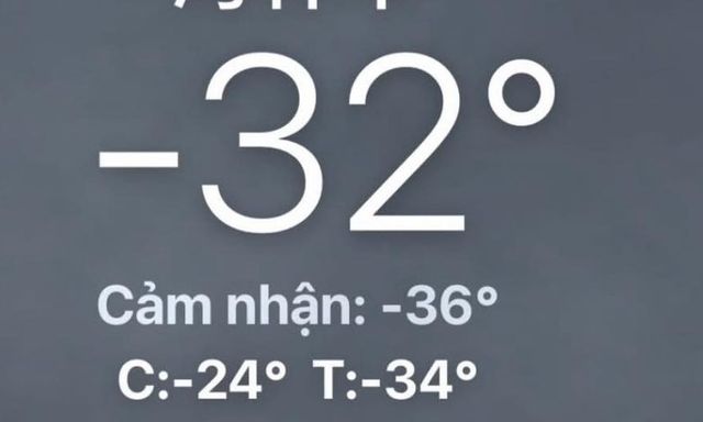 Nơi nhiệt độ xuống tới âm 20 độ C ngay lúc này