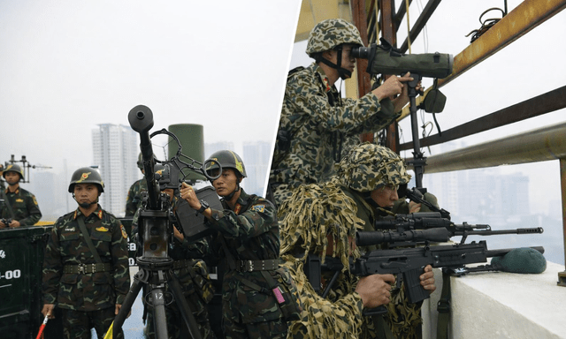 Đặc công Biệt động chống khủng bố, tổ chống UAV và nhiều lực lượng sẵn sàng vào vị trí bảo vệ Đại hội XIV