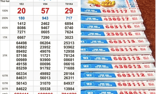 Trúng số kỷ lục 154 tờ: 