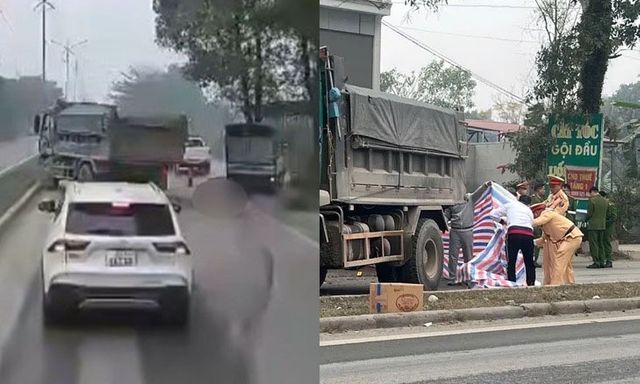 Cán bộ CSGT tử vong sau cú tông của xe ben ở Thái Nguyên: Camera hé lộ nguyên nhân