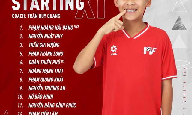 U13 PVF so tài với U13 Guangzhou Team Red