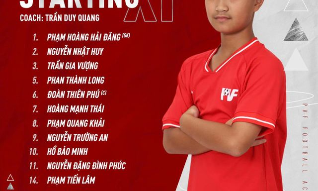 U13 PVF so tài với U13 Haiqiu Siaonan