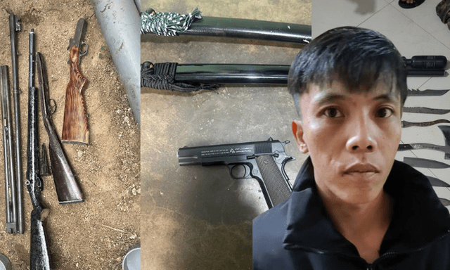 Khám xét nơi ở của Lê Trung Huy trong chuyên án lớn, tịch thu loạt tang vật chôn dưới vườn nhà