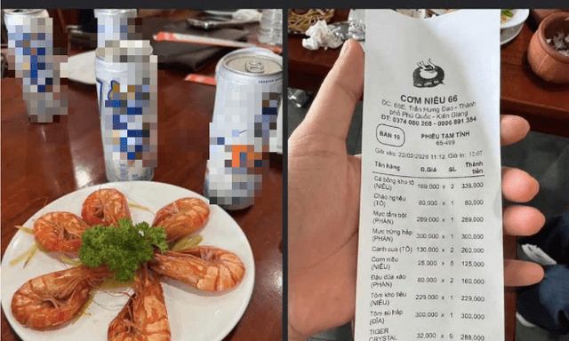 Đĩa tôm sú 6 con giá 300.000 đồng ở Phú Quốc: Động thái của chủ quán, người đăng bài khoá tài khoản